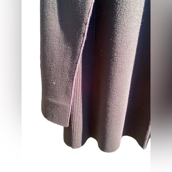 VTG REVERSIBLE FELTED WOOL BLACK PURPLE CARDIGAN COAT JACKET POCKETS S - Picture 6 of 15